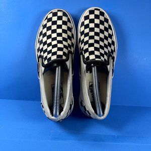 Vans Women's Checkerboard Classic Slip On Shoes Size 7.5